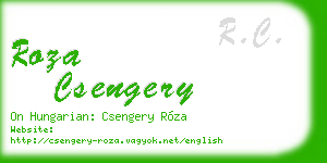 roza csengery business card